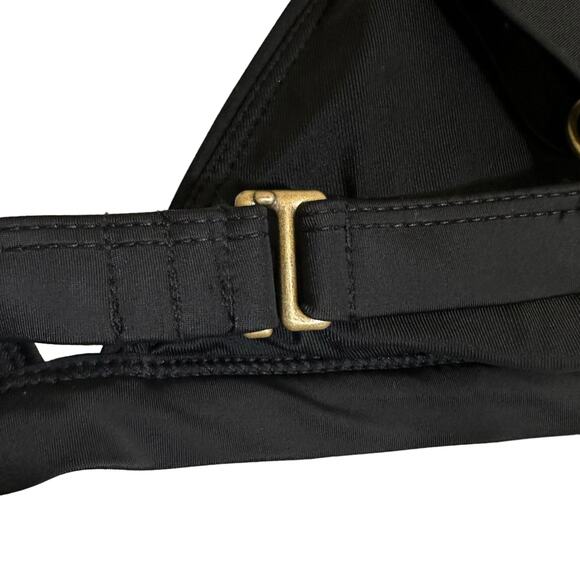 NWT Andie Swim The Caicos Bikini Top Black Size Medium Beach Pool Resort Travel - Picture 4 of 7